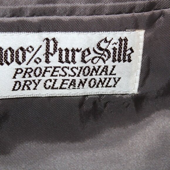 Taylor Henry Tailored 40R Olive Blue 100% Silk Acetate Lined Blazer Jacket - Picture 5 of 8